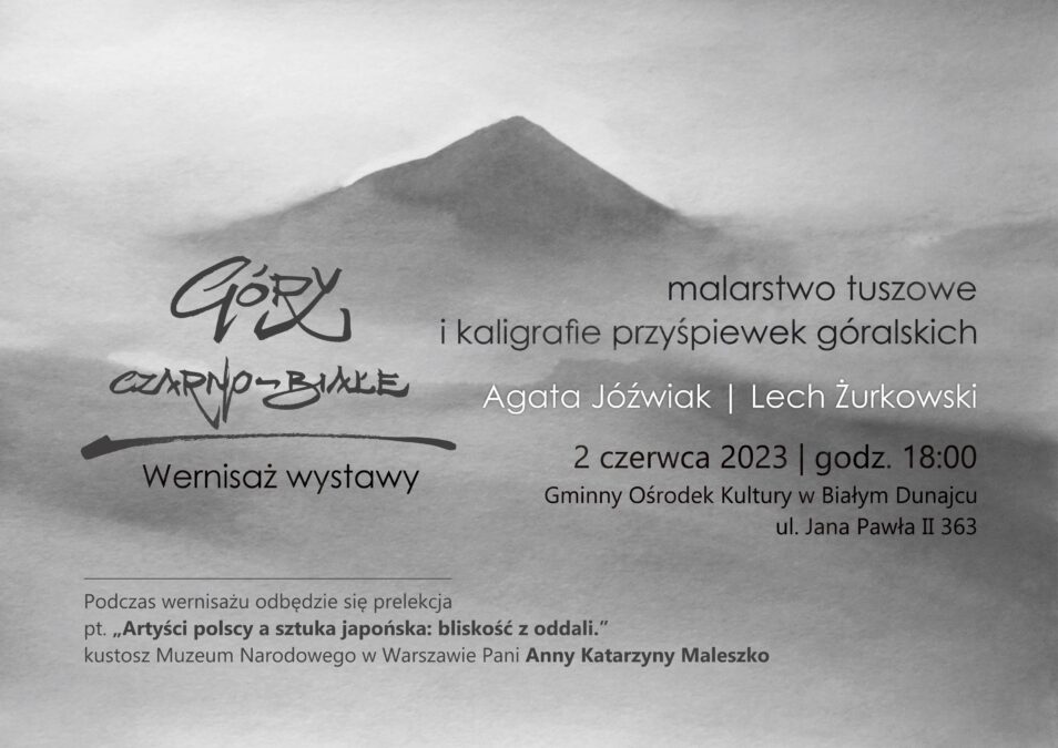 Miniaturka artykułu Wernisaż wystawy „Góry czarno-białe i kaligrafie przyśpiewek góralskich”